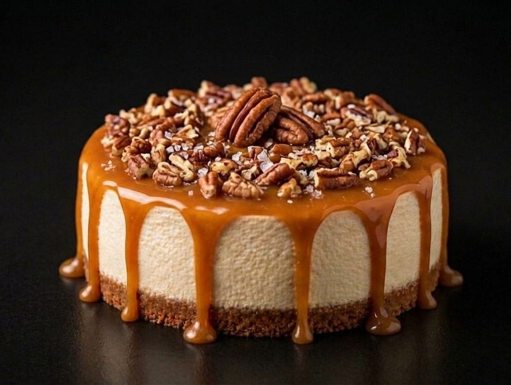 Caramel Pecan Cheesecake Circle