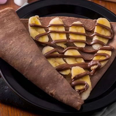 Chocolate banana crepe