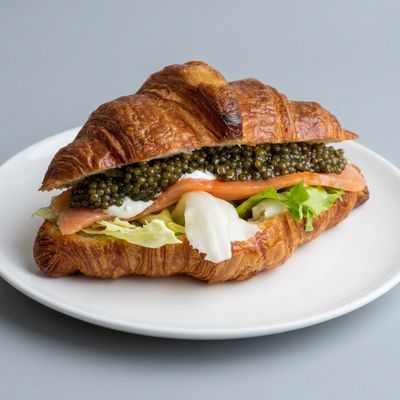 Herring Caviar Salad Sandwich