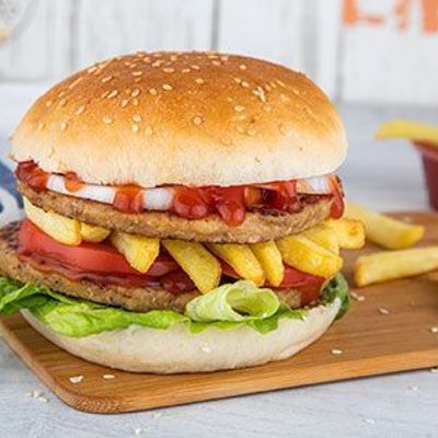 Double Chicken Burger Mushroom