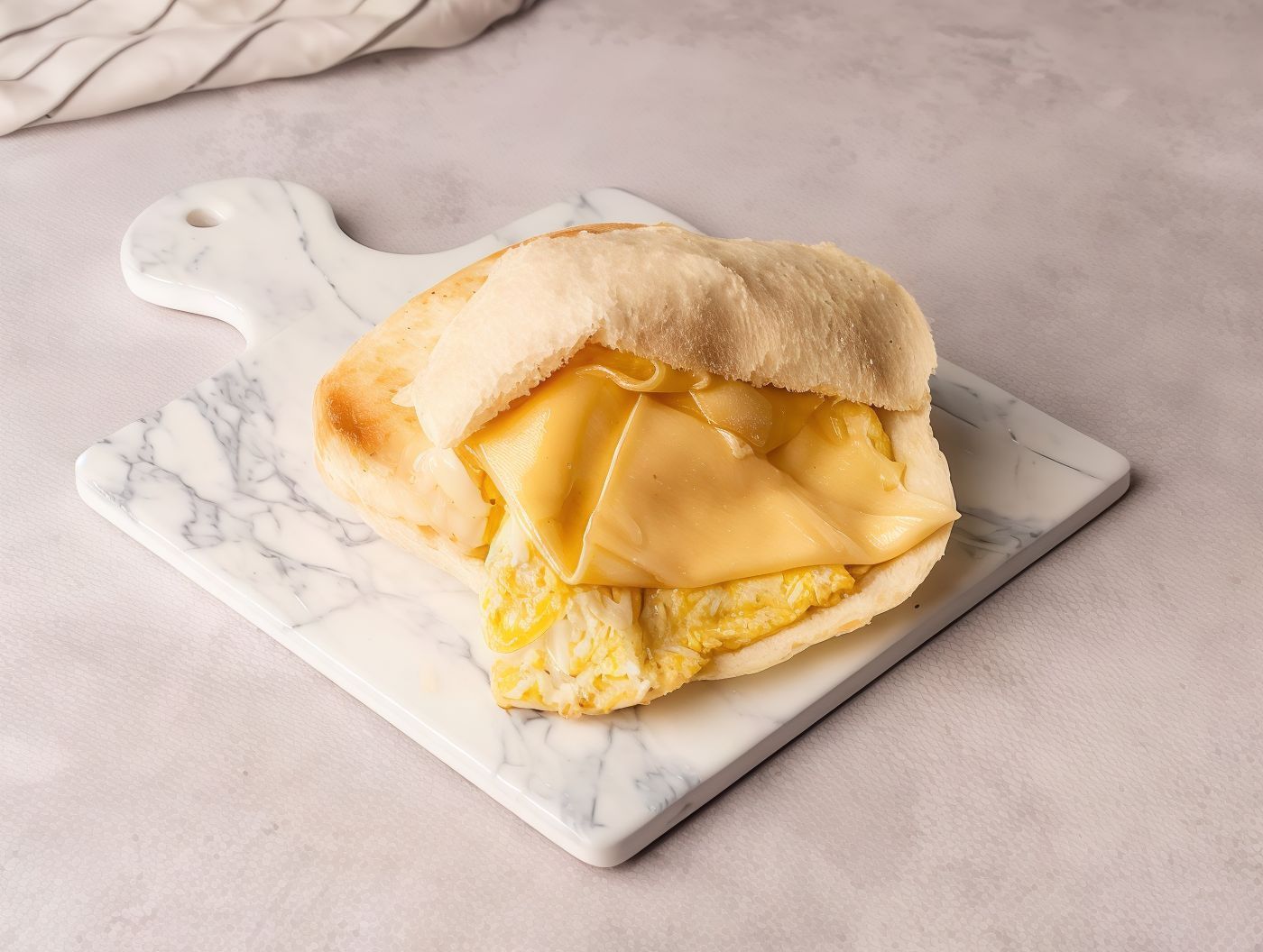 Eggs With Cheddar Shami Sandwich