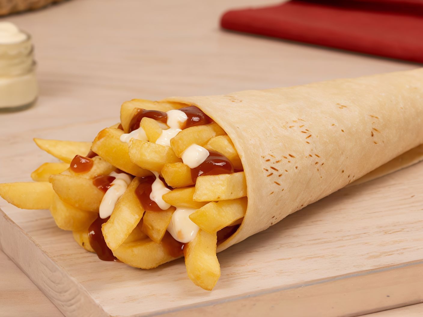 French Fries With Cheese Sandwich