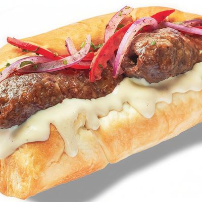 Charcoal grilled kofta sandwich
