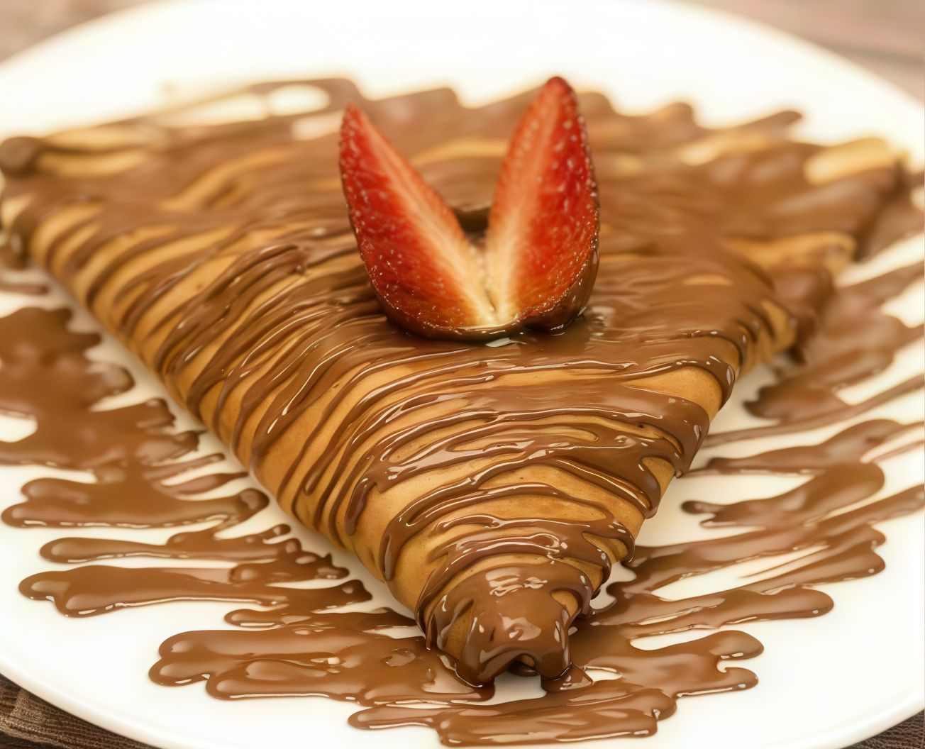 Plain chocolate crepe