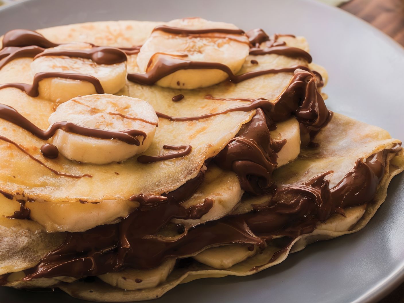 Banana chocolate crepe