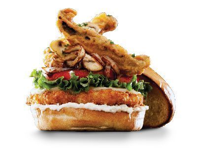 Mushroom Chicken Mushroom Burger