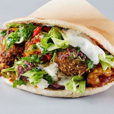 Falafel and eggplant