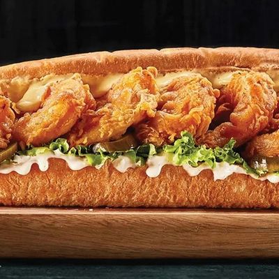 Crispy shrimp sandwich