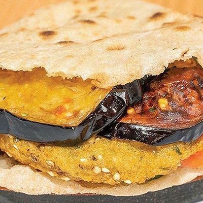 Eggplant Taamia Sandwich
