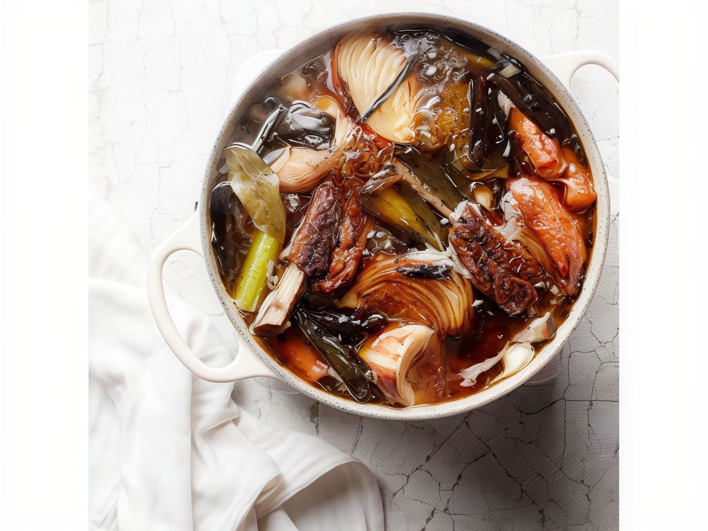 Fatta with Vinegar And Garlic + Knuckles Soup