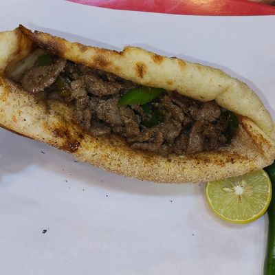 Alexandrian liver in baladi bread