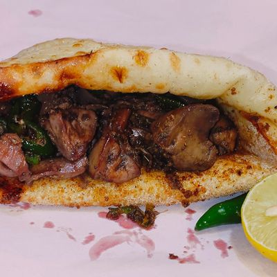 Liver and Giblets Sandwich in Baladi Bread