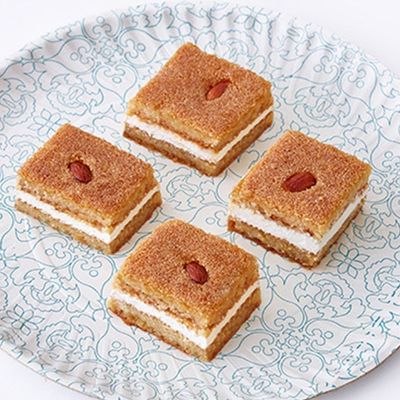 Plain Basbousa with Cream