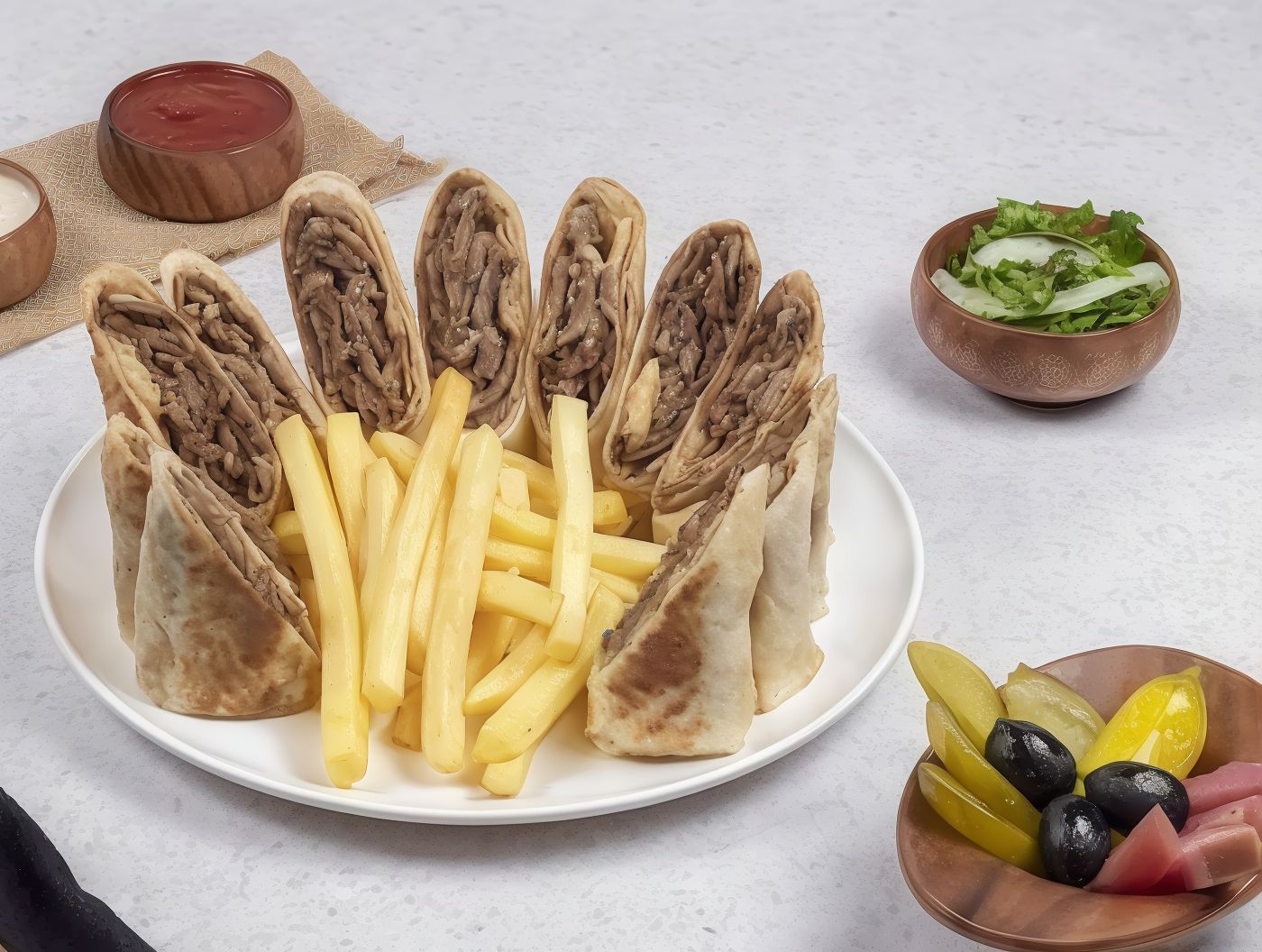 Arabian Meat Shawerma Platter