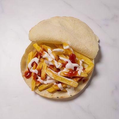 Potato Fingers Ketchup And Mayonnaise Sandwich