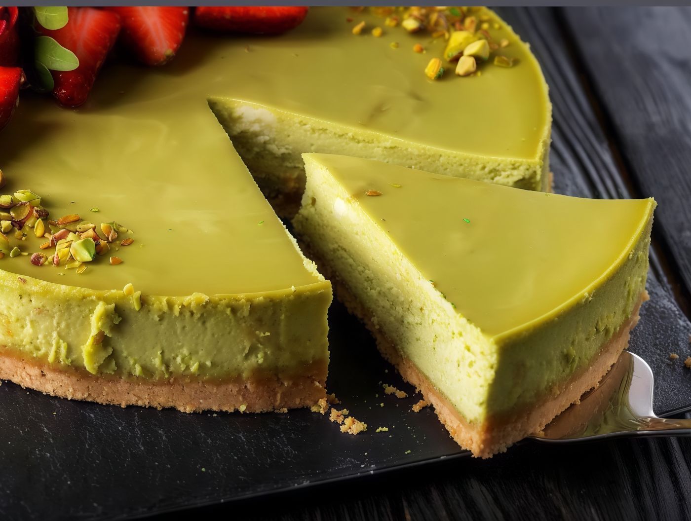 Keto Pistachio Cheesecake
