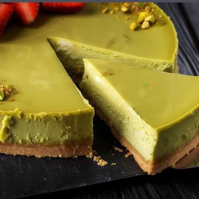 Keto Pistachio Cheesecake