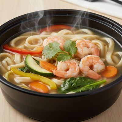 Noodles Shrimp Soup