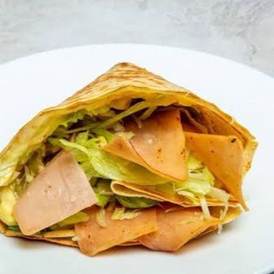 Smoked turkey crepe with cheddar cheese