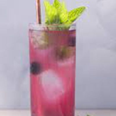 Blueberry Italian soda
