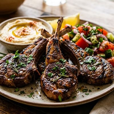 kilo of grilled lamb Ribs