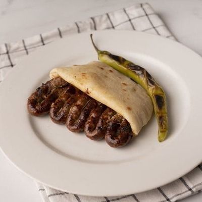 large Sausage sandwich baladi bread