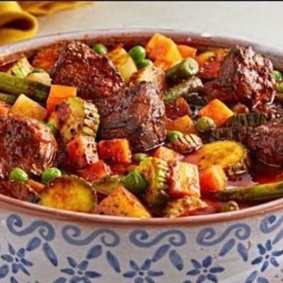Vegetable and meat casserole