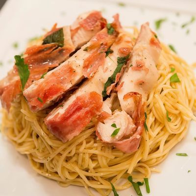 Salami and turkey pasta