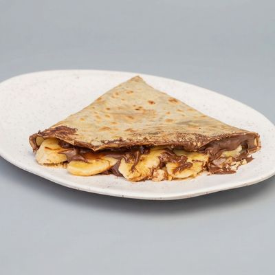Chocolate and banana crepe