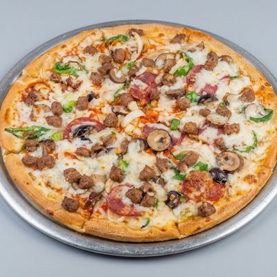 Super Supreme Meat Oriental Pizza