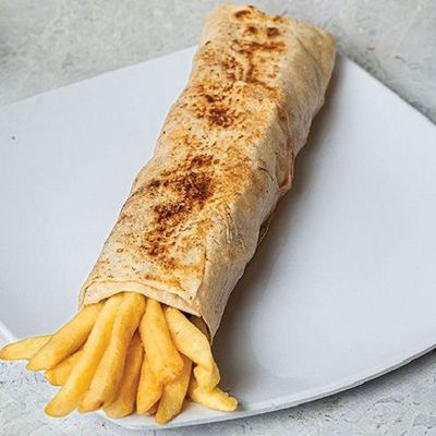 Saj shawarma with potatoes