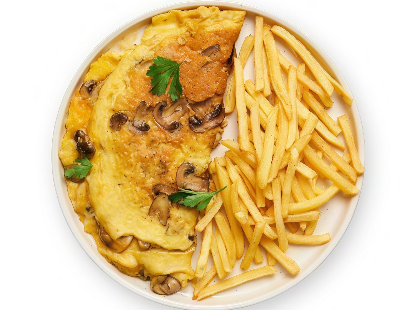 Omelette With Mushroom & Potato