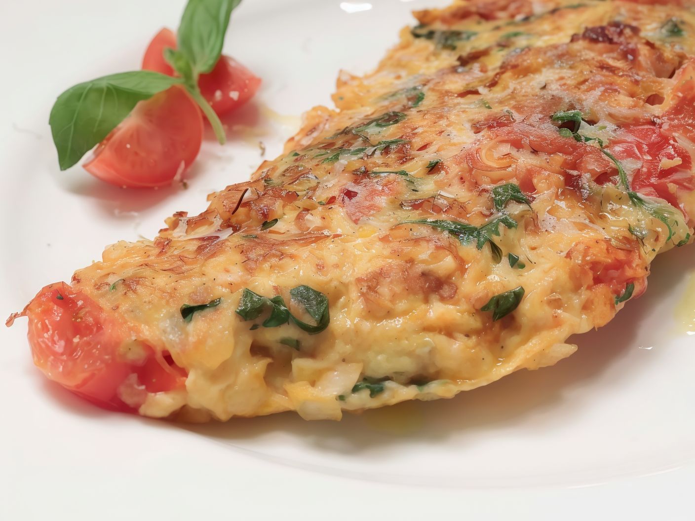 Tomato Omelette and potato