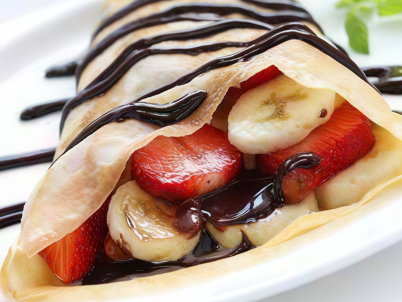 Chocolate and Fruits Crepe