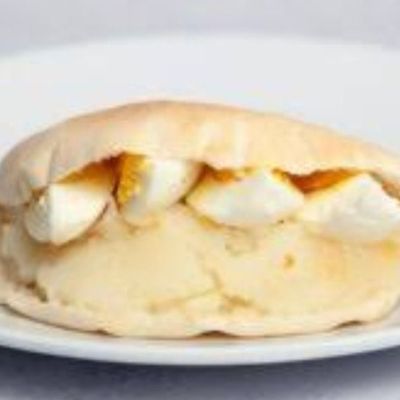 Mashed Potatoes with Boiled Egg Sandwich