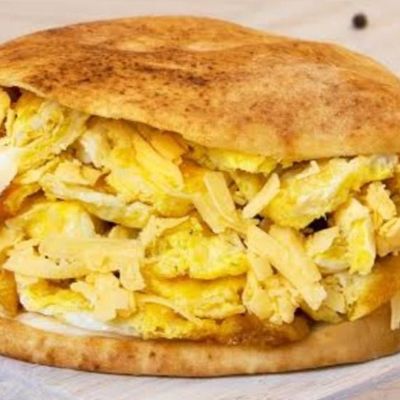 Potato with roumi cheese sandwich