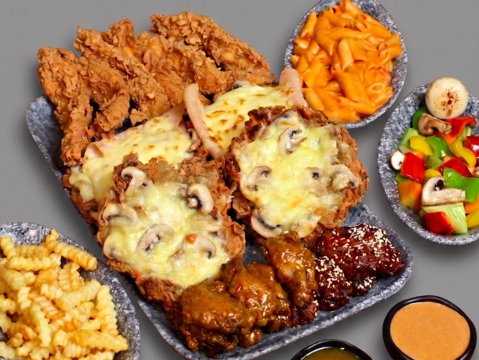 Family Fried Meal for Four