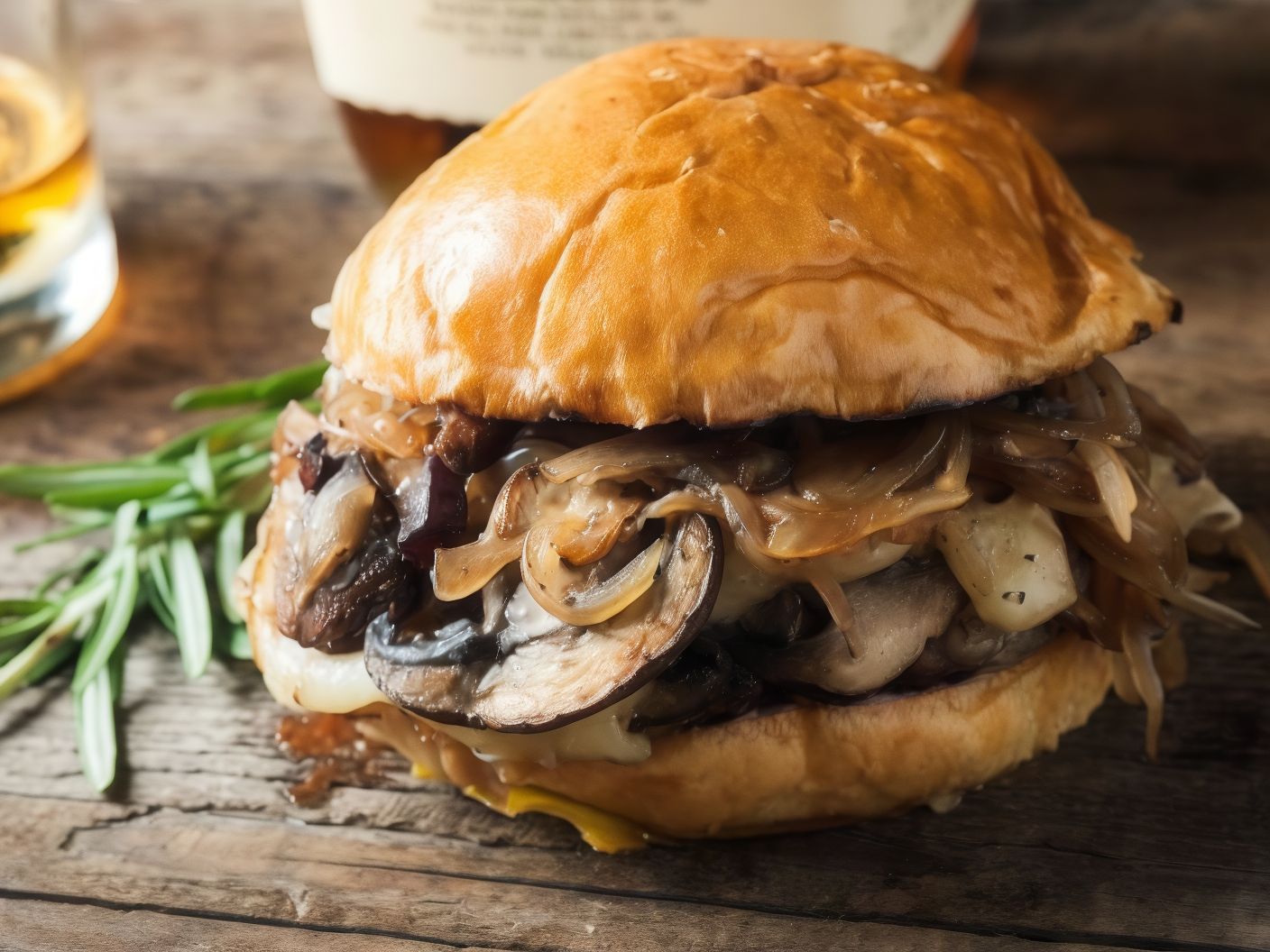 Smash Mushroom Sandwich