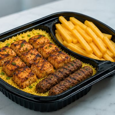 Kofta and Shish Meal