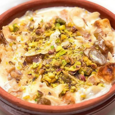 Umm Ali with cream