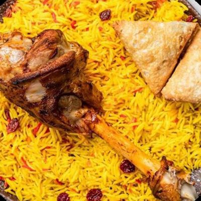 Quarter Of Teis Mandi, Rice And Sauce