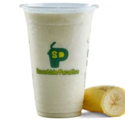 Fresh banana juice with milk