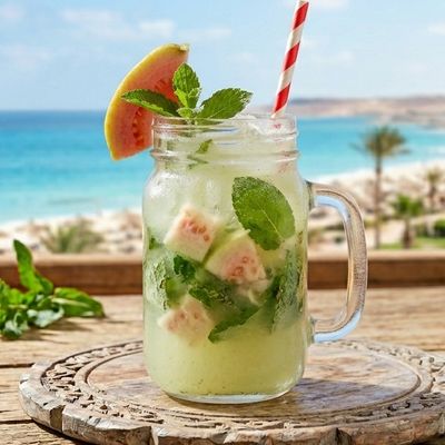 Guava with fresh mint