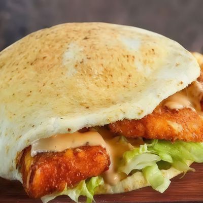Fried Cheese Ketchup/mayonnaise Sandwich