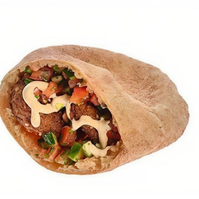 Stuffed Taamia On Baba Ghanoug Sandwich