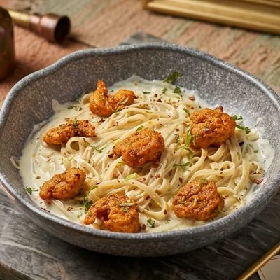 Blue Cheese Shrimp Pasta