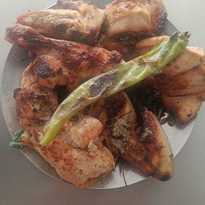 Shish Tawook Chicken and Salads