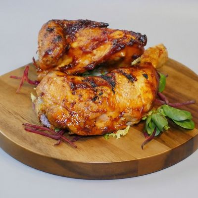 Whole chicken and salads
