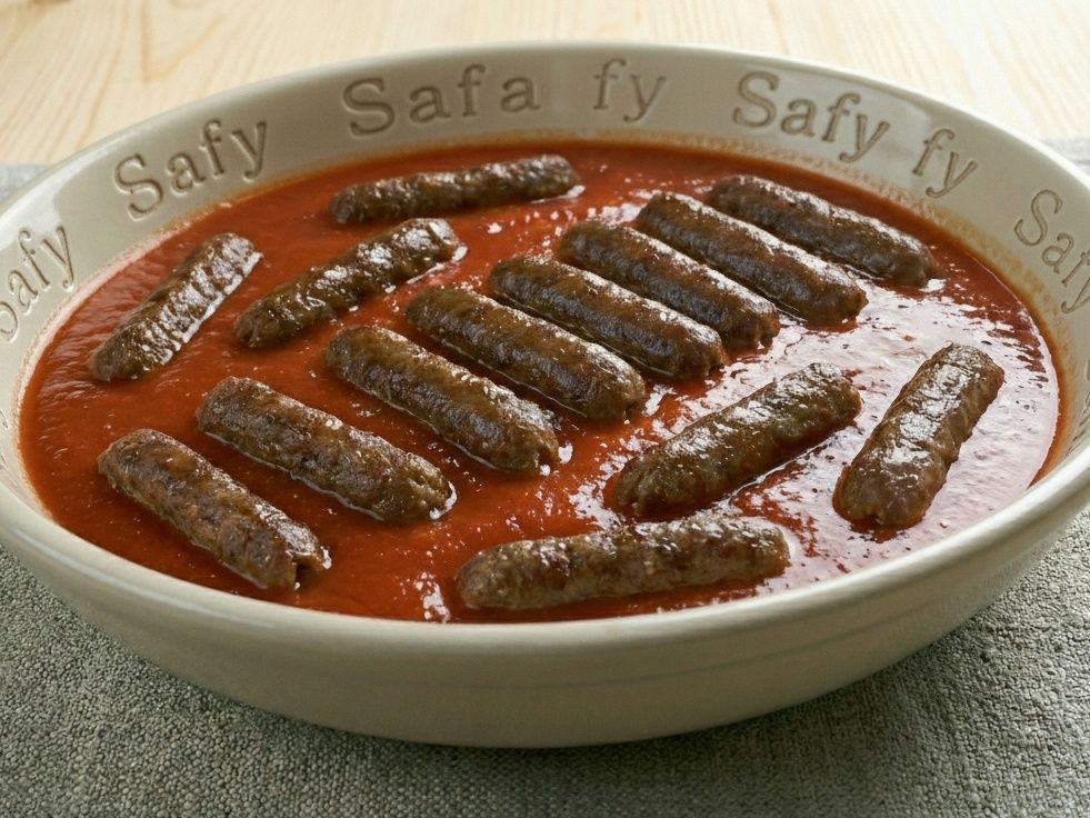Rice Kofta And Meat With Tomato Sauce Half A Kilo