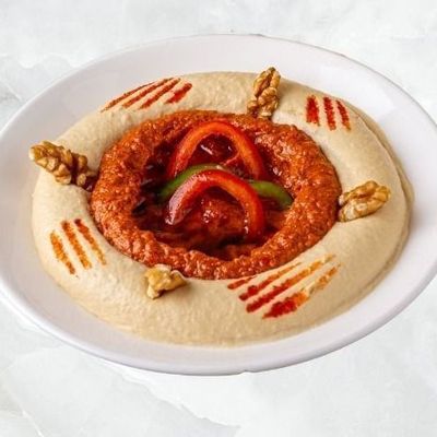 Hummus with Muhammara